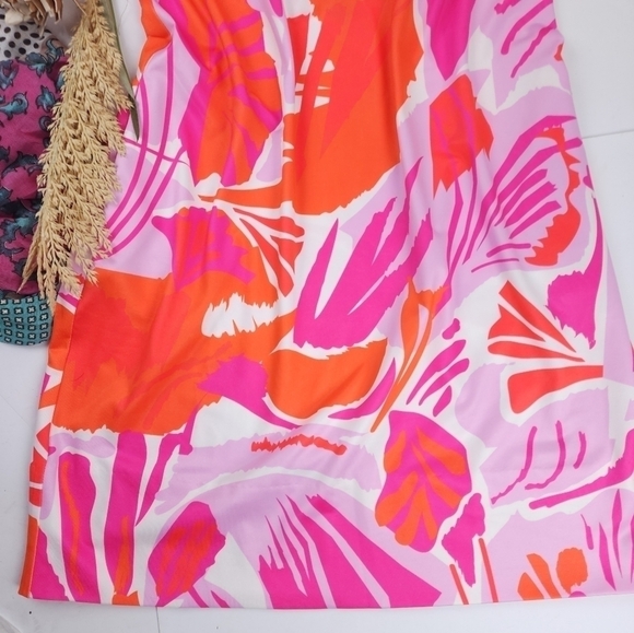 Gretchen Scott Designs Vibrant Pink and Orange Dress Sz S - Picture 11 of 11